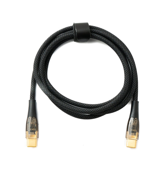SYSTEM-S USB 3.1 Gen 2 Typ C Kabel 120 cm Stecker zu Stecker 10 Gbit/s 100W Schwarz