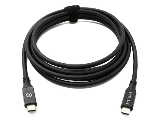 SYSTEM-S USB4 USB 250 cm Kabel Typ C Stecker zu Stecker 40 Gbit/s 240 W USB 4.0 Kabel