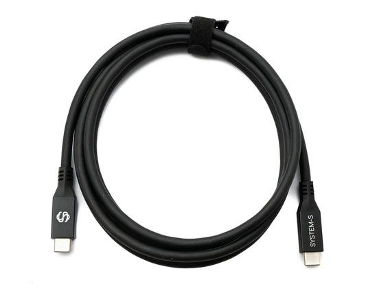 SYSTEM-S USB4 USB 200 cm Kabel Typ C Stecker zu Stecker 40 Gbit/s 240 W USB 4.0 Kabel