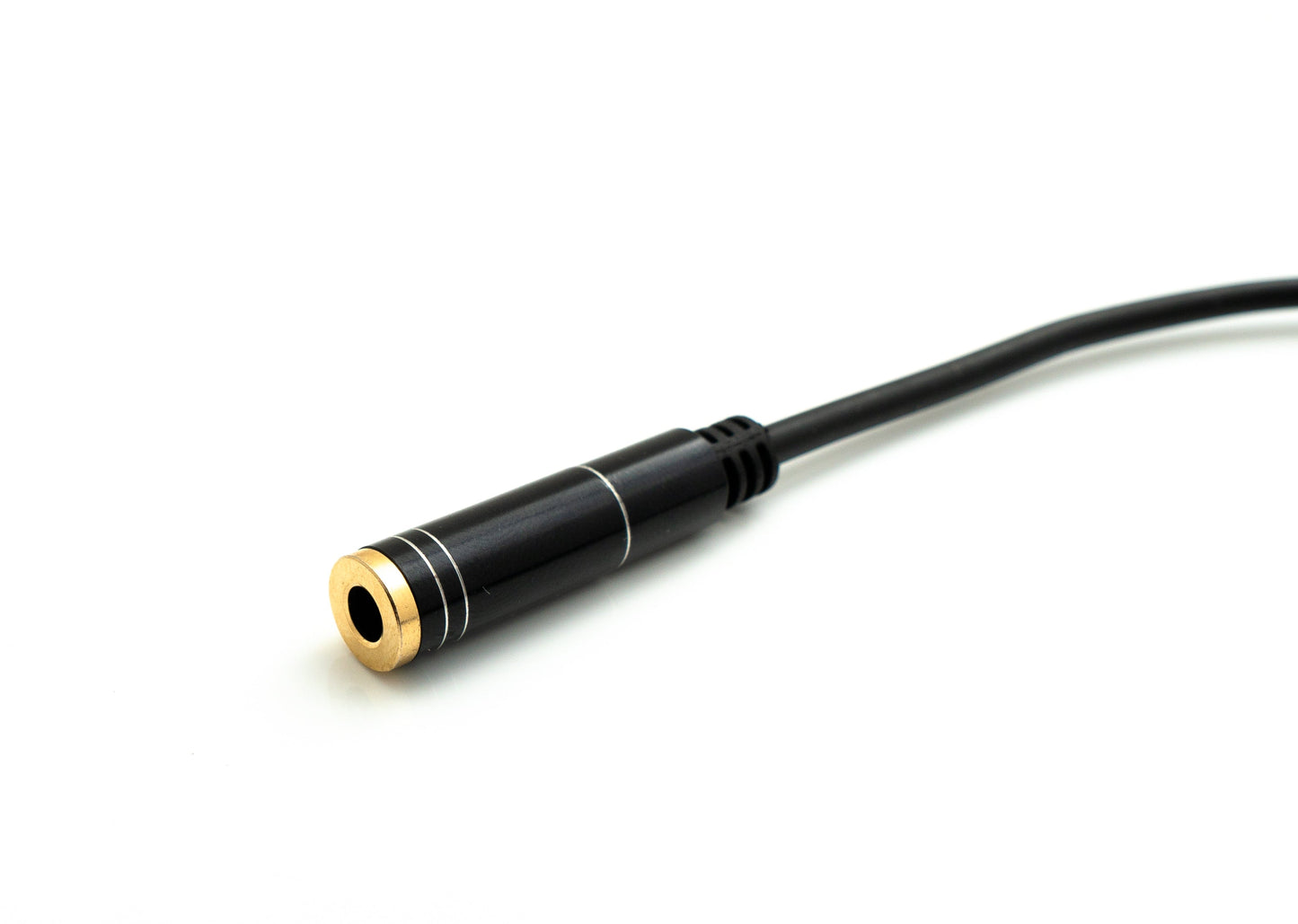 SYSTEM-S Hljóðsnúra 20 cm Stereo AUX Jack 3,5 mm kvenkyns í kvenkyns í svörtu