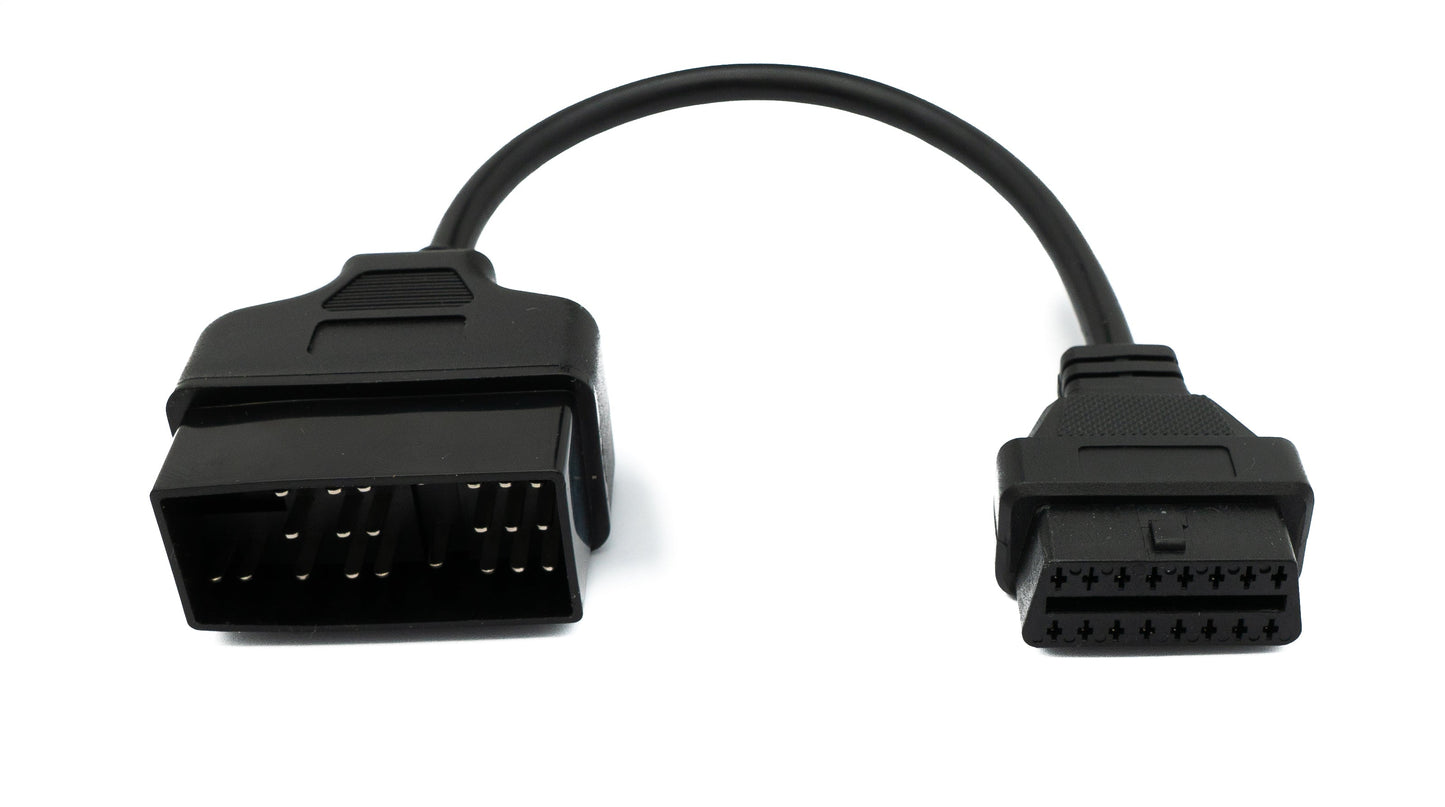 SYSTEM-S OBD Kabel 20 cm OBD 2 Buchse für Toyota 22pin in Schwarz Adapter Auto Diagnose