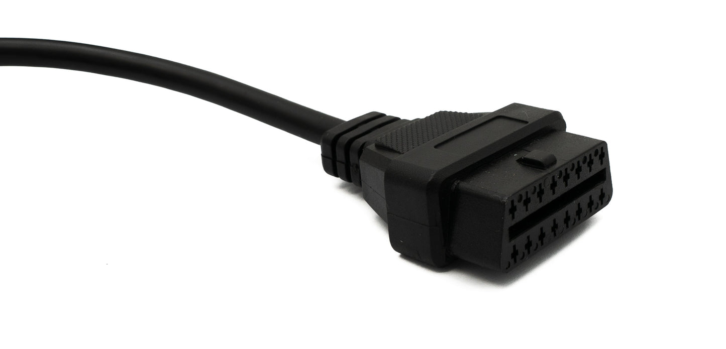 SYSTEM-S OBD Kabel 20 cm OBD 2 Buchse für Toyota 22pin in Schwarz Adapter Auto Diagnose