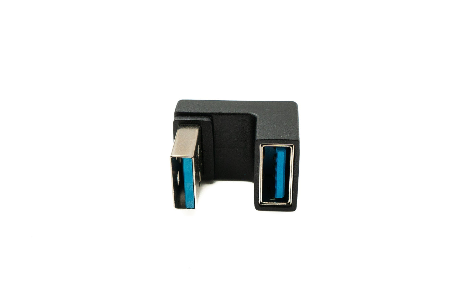 SYSTEM-S USB 3.0 Gen 2 U Turn 180° Adapter Typ A Buchse zu Stecker Kabel in Schwarz