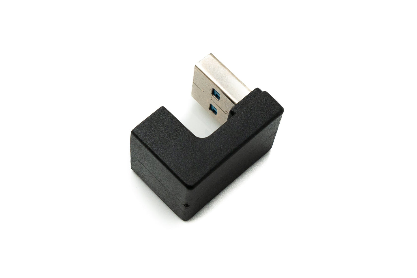 SYSTEM-S USB 3.0 Gen 2 U Turn 180° Adapter Typ A Buchse zu Stecker Kabel in Schwarz