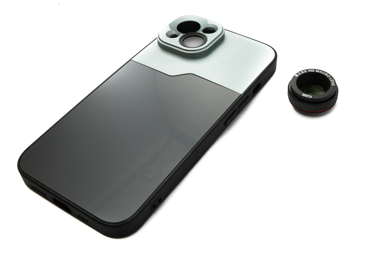SYSTEM-S Macro Lens 2.8x HD Filter with Case in Black for iPhone 14