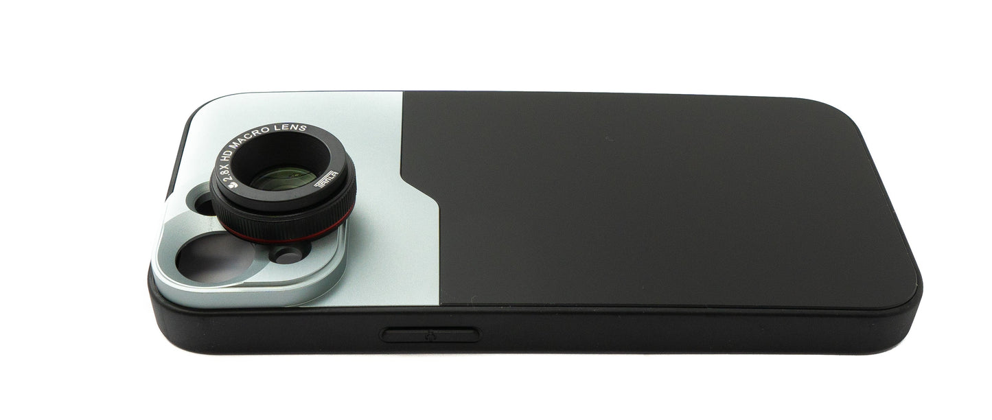 SYSTEM-S Macro Lens 2.8x HD Filter with Case in Black for iPhone 14