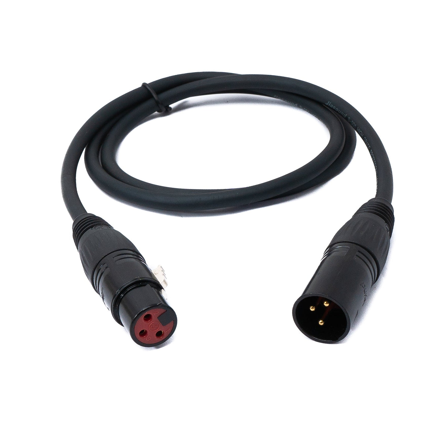 SYSTEM-S Audio Cable 100 cm XLR 3-pin male to female AUX in Black