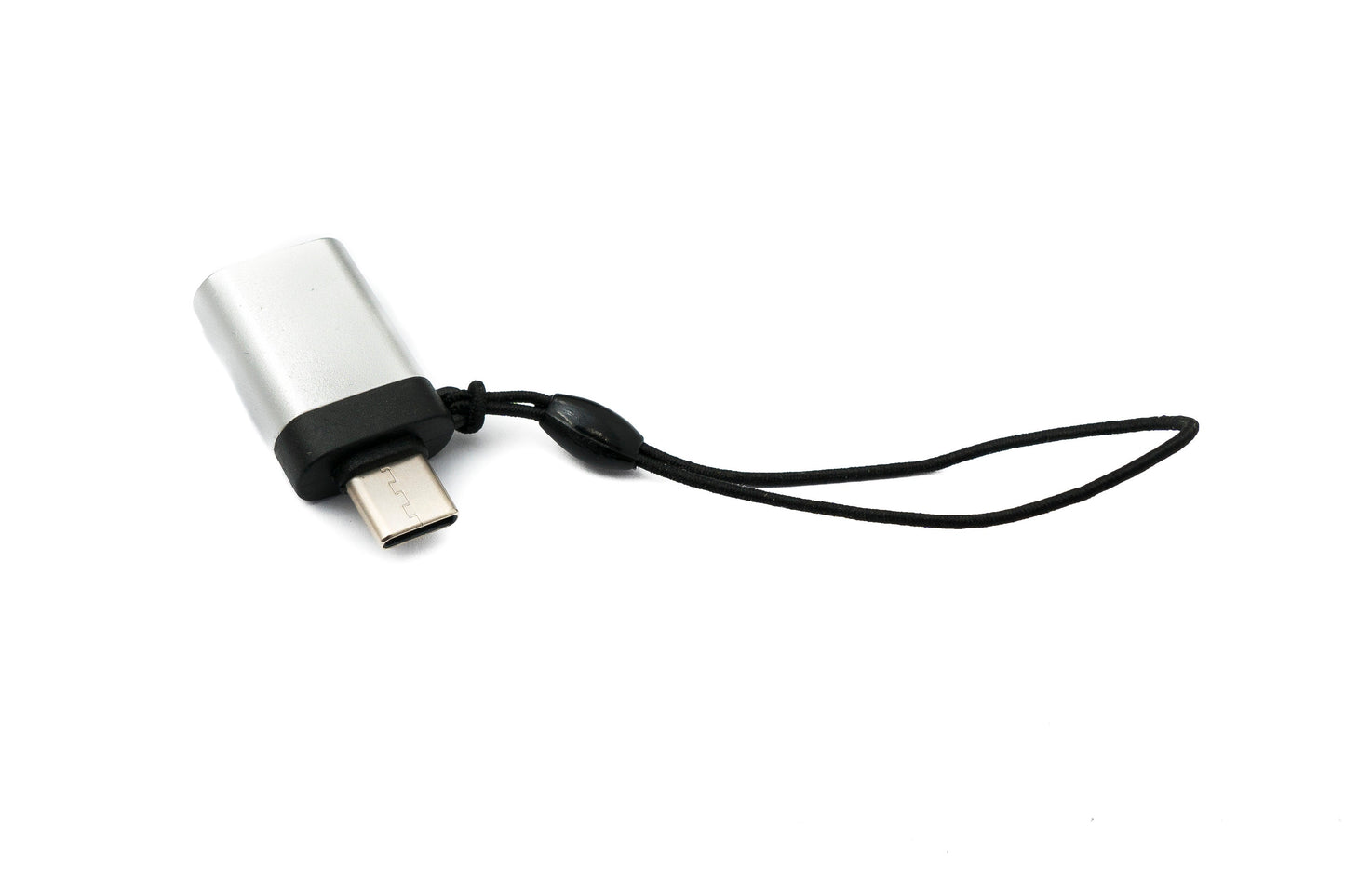 SYSTEM-S USB 3.1 millistykki af gerð C karlkyns í 3.0 af gerð A kvenkyns lykkja í antrasít