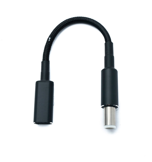SYSTEM-S DC 20V Kabel 15 cm 7,4 x 0,6 Stecker zu USB 3.1 Typ C Buchse geflochten für Dell