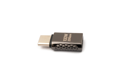 SYSTEM-S USB 3.2 Gen 2 millistykki 20A 100W Type C karlkyns í kvenkyns snúra í gráu