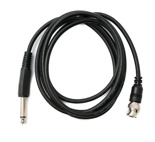 SYSTEM-S Audio Kabel 180 cm 6.35 mm Klinke Stecker zu BNC Buchse AUX in Schwarz