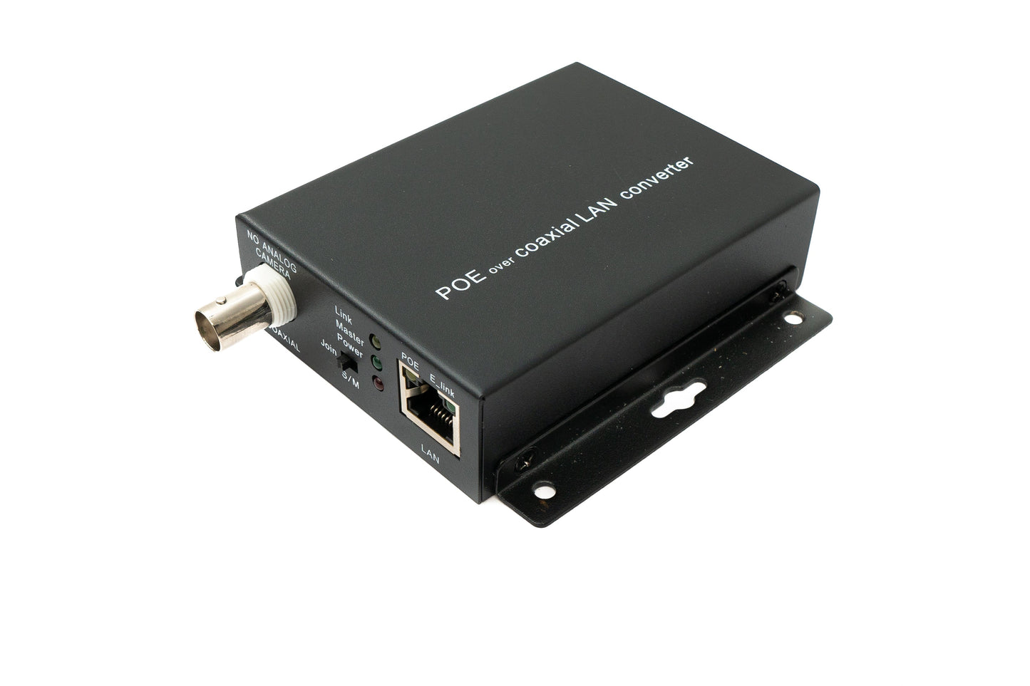 SYSTEM-S 75 Ohm IP útvíkkarasett LAN RJ45 til BNC koax snúra í svörtu