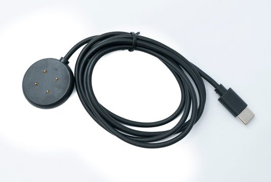 SYSTEM-S USB 3.1 Kabel 100 cm Ladestation für Fitbit Versa 4 3 Sense 2 1 in Schwarz