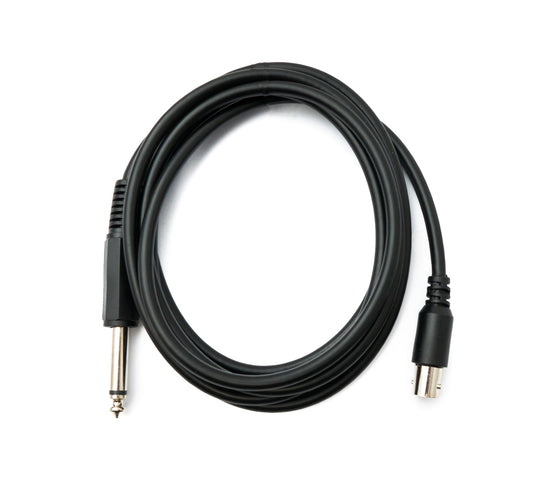 SYSTEM-S Audio Kabel 180 cm 6.35 mm Klinke Stecker zu BNC Stecker AUX in Schwarz