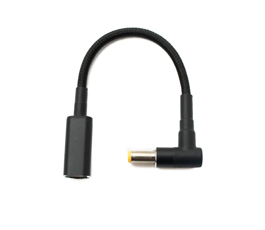 SYSTEM-S DC 20V Kabel 15 cm 5,5 x 2,5 Stecker zu USB 3.1 Typ C Buchse geflochten Winkel