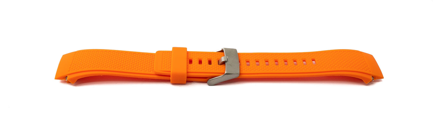 SYSTEM-S Armband flexibel aus Silikon 20mm für Huawei Watch 2 Smartwatch in Orange
