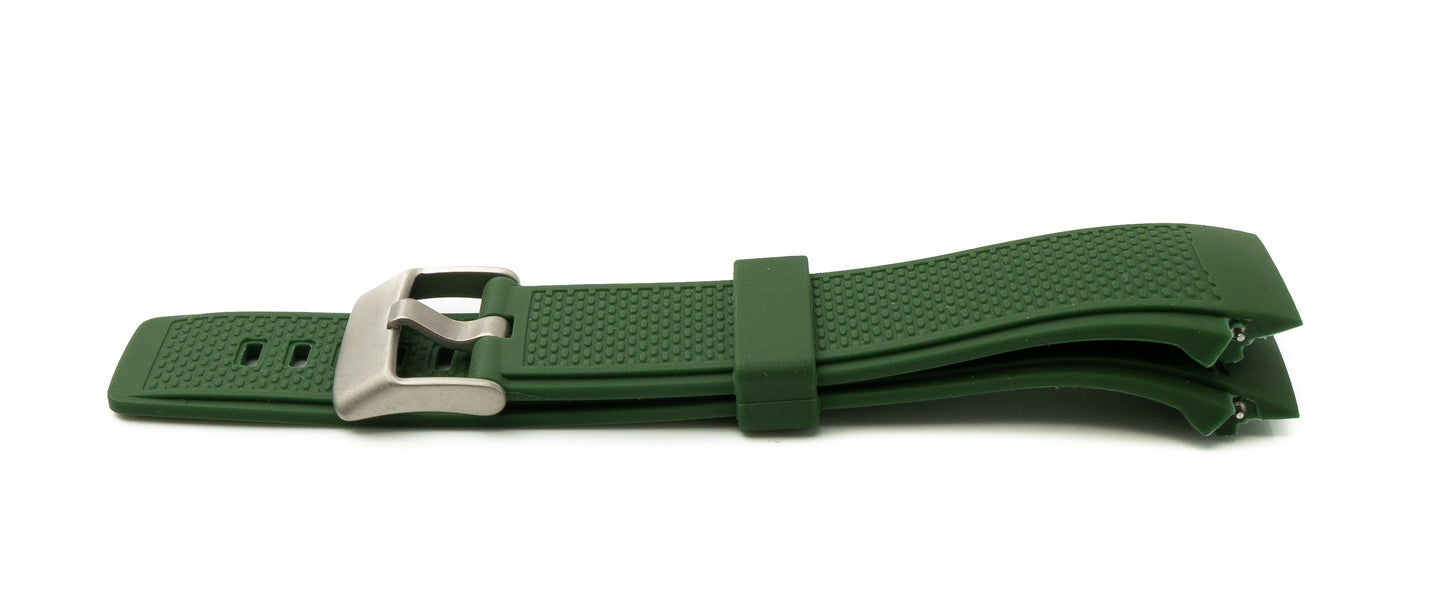 SYSTEM-S flexible silicone strap 20mm for Huawei Watch 2 Smartwatch in green 