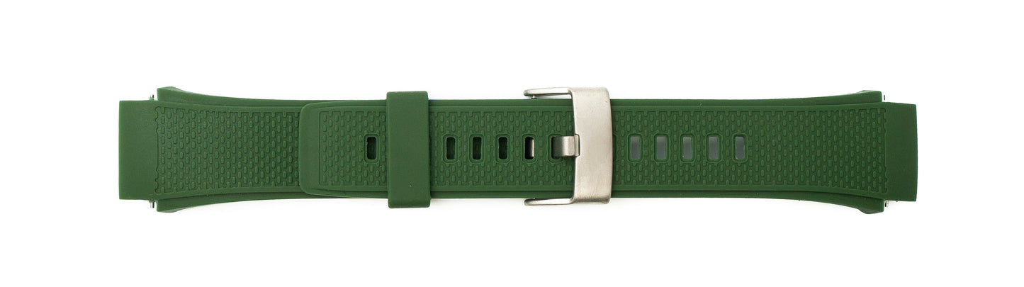 SYSTEM-S flexible silicone strap 20mm for Huawei Watch 2 Smartwatch in green 