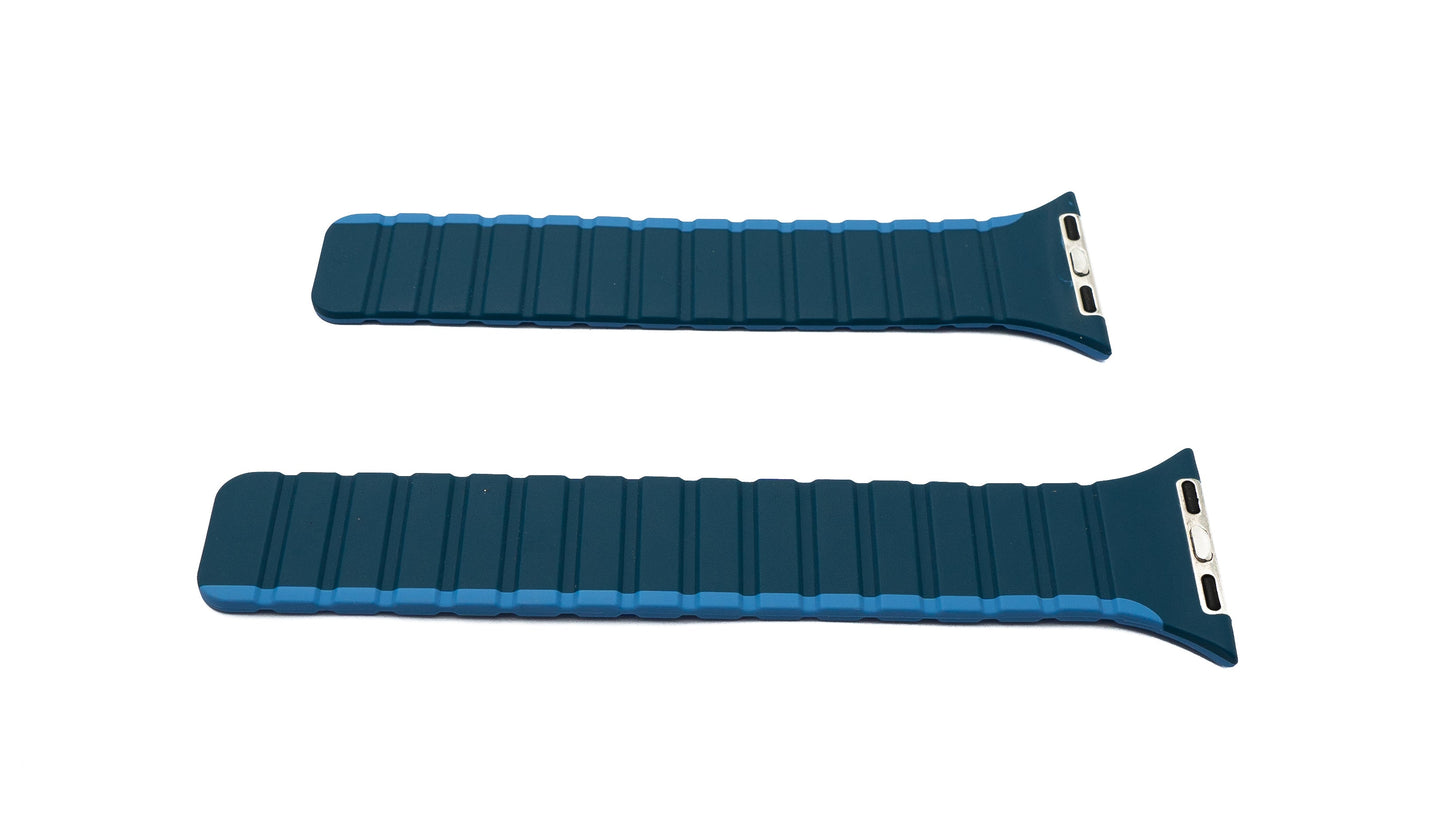 SYSTEM-S bracelet 38 40 41 mm made of silicone flexible magnetic for Apple Watch Smartwatch blue dark blue