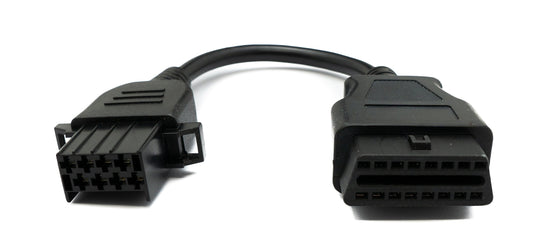 SYSTEM-S OBD Kabel 10 cm OBD 2 Buchse für Volvo 8pin in Schwarz für Auto Diagnose
