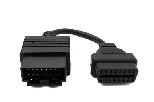 SYSTEM-S OBD Kabel 10 cm OBD 2 Buchse für Kia 20pin in Schwarz für Auto Diagnose