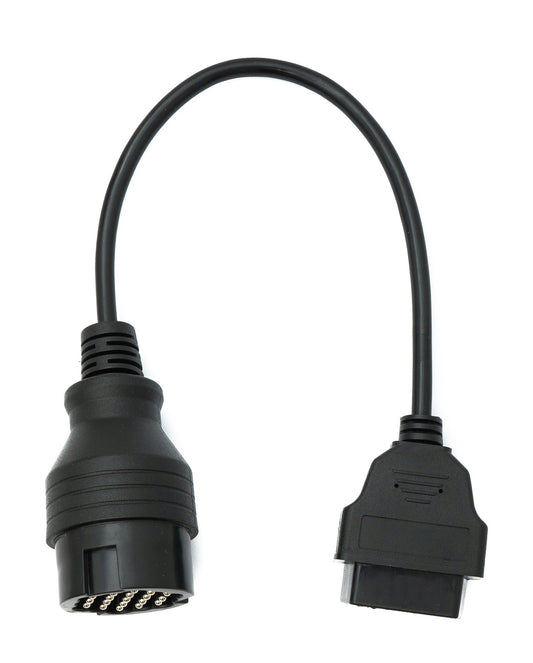 SYSTEM-S OBD Kabel 30 cm OBD 2 Buchse für Porsche 19pin in Schwarz für Auto Diagnose