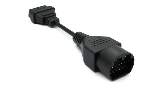 SYSTEM-S OBD Kabel 10 cm OBD 2 Buchse für Mazda 17pin in Schwarz für Auto Diagnose