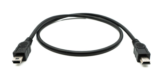 SYSTEM-S USB 2.0 Kabel 50 cm Mini B Stecker zu Stecker in Schwarz