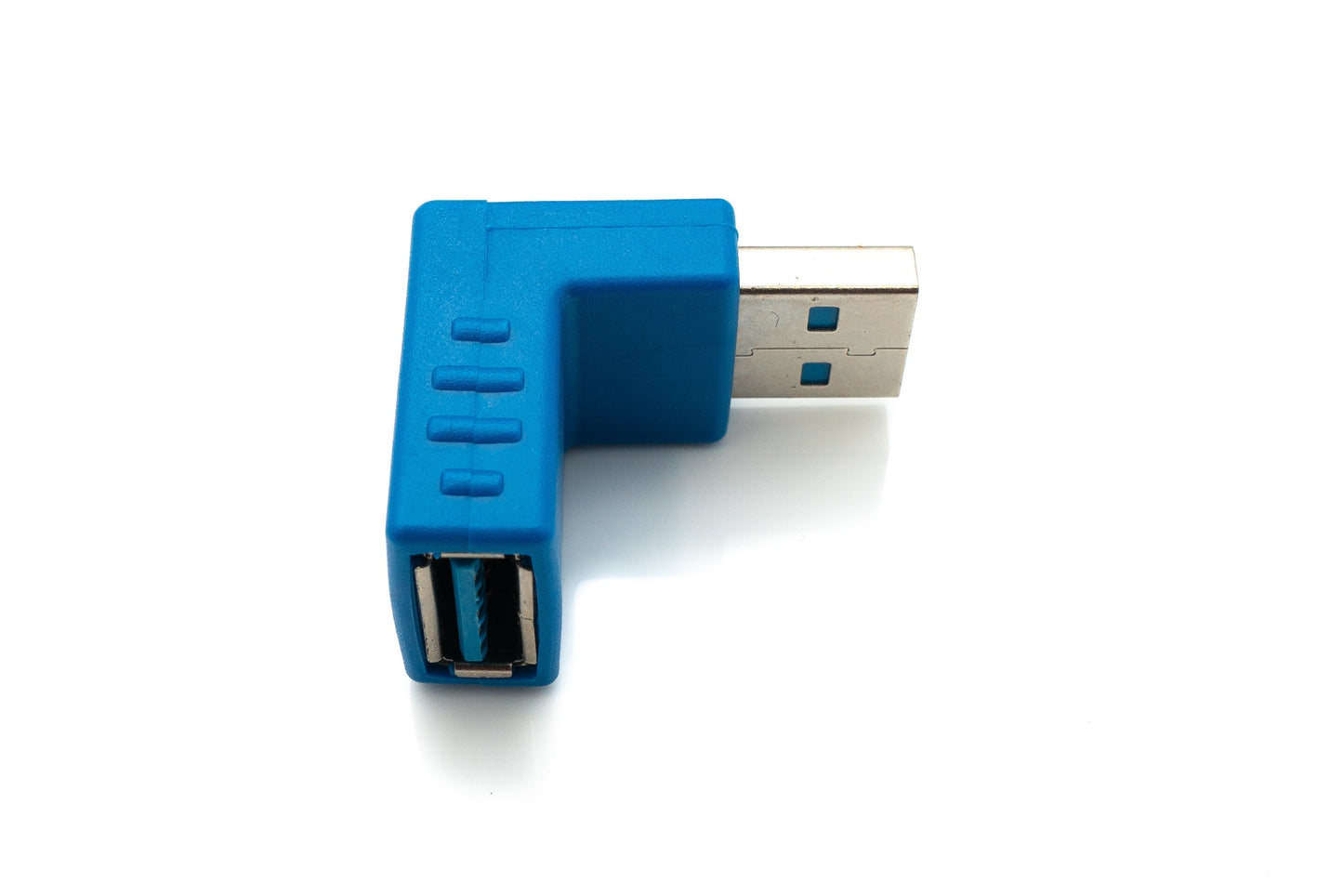 SYSTEM-S USB 3.0 Adapter Typ A Stecker zu Buchse Winkel Kabel in Blau