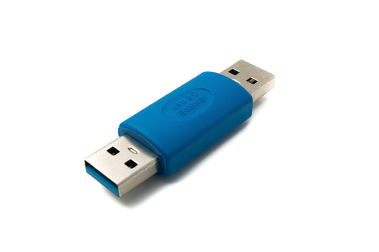 SYSTEM-S USB 3.0 millistykki af gerð A karlkyns í karlkyns snúru í bláu