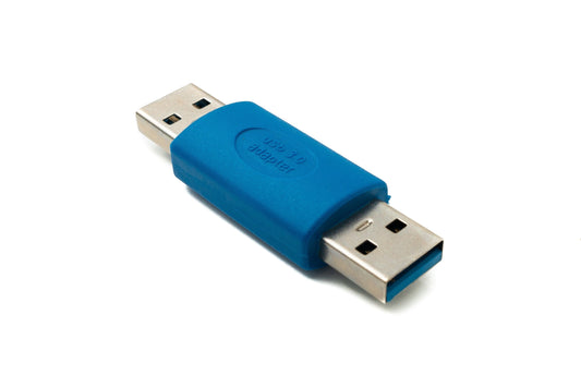 SYSTEM-S USB 3.0 millistykki af gerð A karlkyns í karlkyns snúru í bláu
