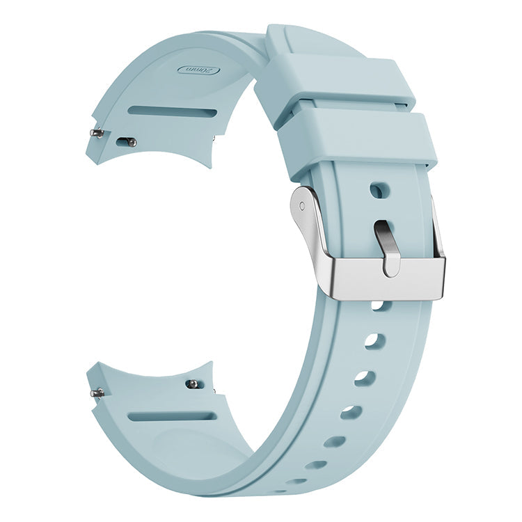 SYSTEM-S flexible silicone strap 20mm for Samsung Galaxy Watch 4 Smartwatch Light Blue