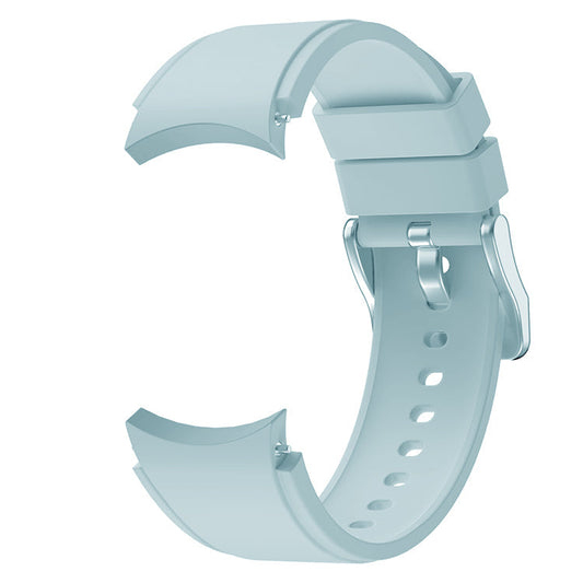 SYSTEM-S flexible silicone strap 20mm for Samsung Galaxy Watch 4 Smartwatch Light Blue