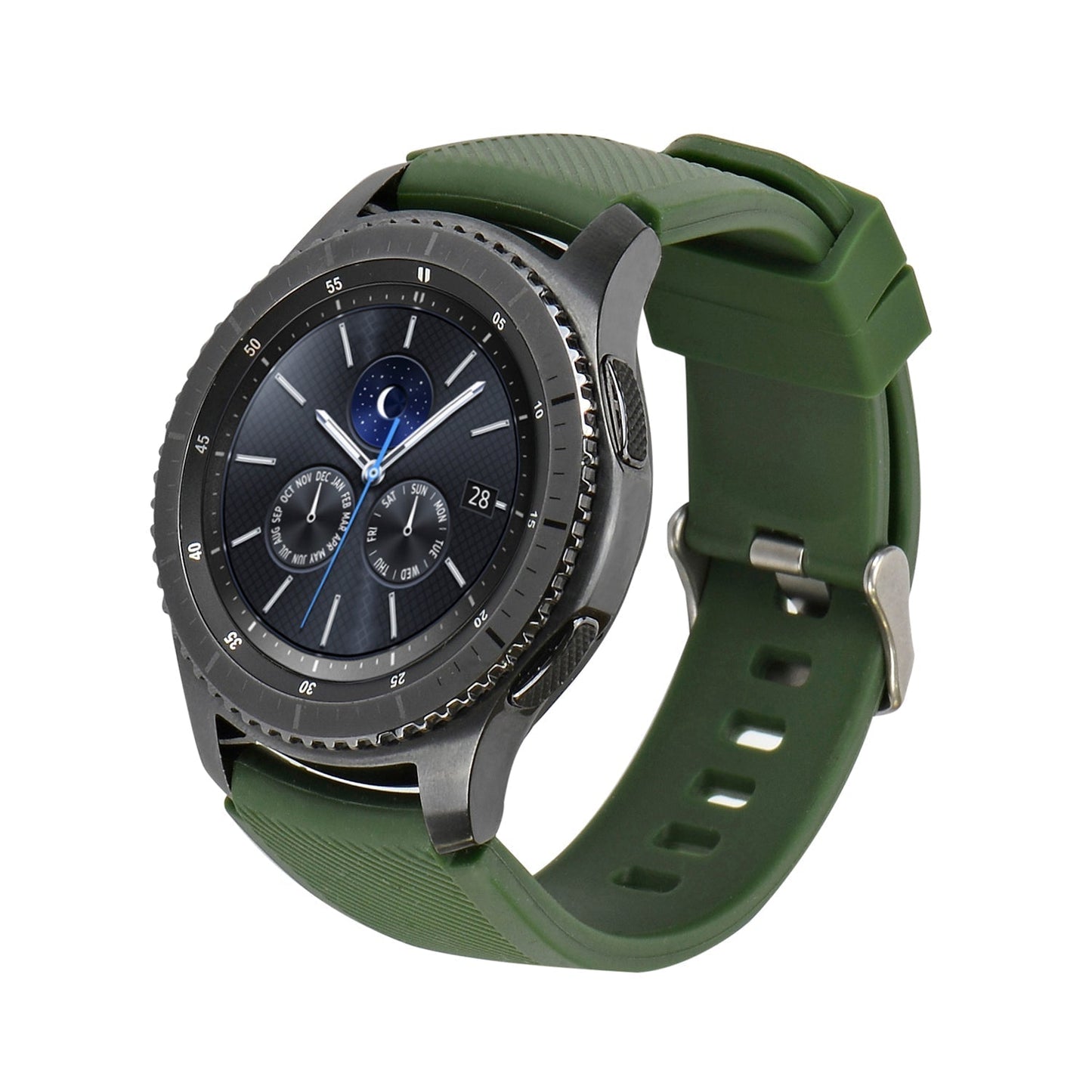 SYSTEM-S flexible silicone strap 20mm for Huawei Watch 2 Smartwatch in green 