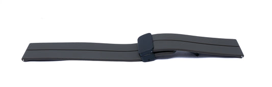 SYSTEM-S 20 mm silicone strap with folding clasp for Smartwatch in brown