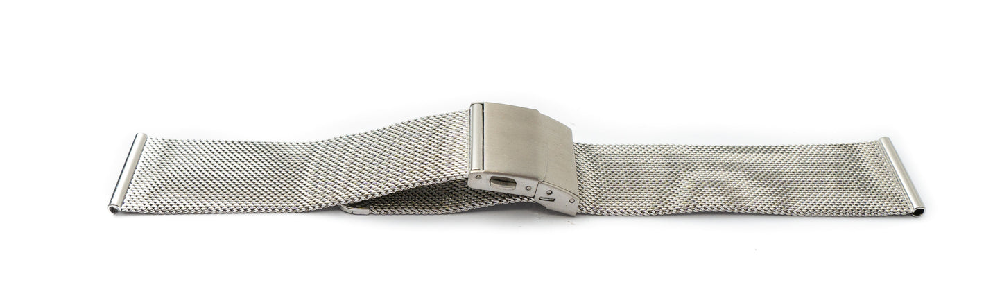 SYSTEM-S Armband Milanaise aus Metall für Fitbit Versa 1 2 Lite Smartwatch in Grau