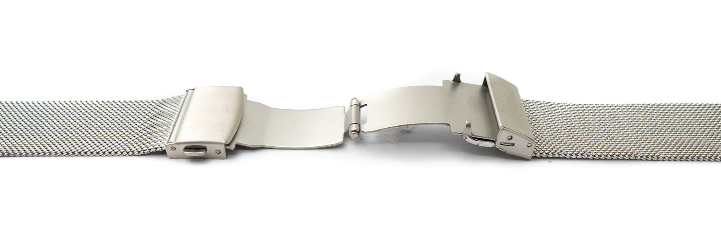SYSTEM-S Armband Milanaise aus Metall für Fitbit Versa 1 2 Lite Smartwatch in Grau