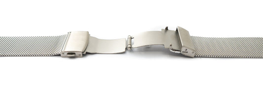 SYSTEM-S Armband Milanaise aus Metall für Fitbit Versa 1 2 Lite Smartwatch in Grau