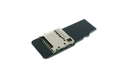 SYSTEM-S SD-kort millistykki Micro SD karlkyns í kvenkyns framlengingarsnúra í svörtu