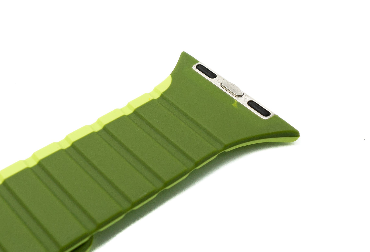 SYSTEM-S armband 38 40 41 mm úr sílikoni, sveigjanlegu segulmagni fyrir Apple Watch snjallúr, grænt, ljósgrænt