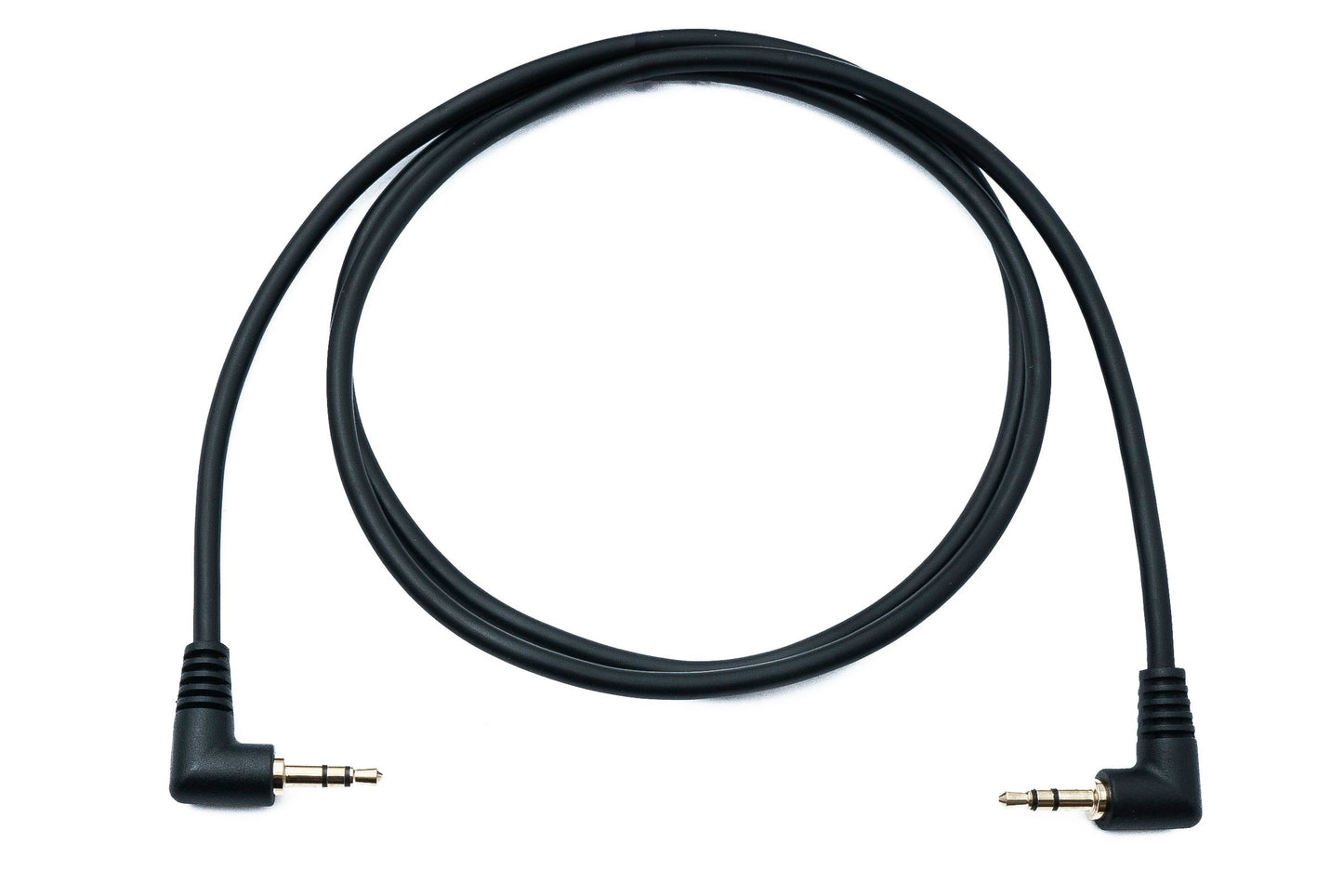 SYSTEM-S Hljóðtengisnúra 100 cm 3,5 mm 3 pinna tengi í tengi með horntengi, AUX