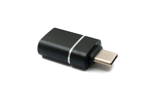 SYSTEM-S USB 3.1 Adapter Type C Male to 3.0 A Female 5 Gbit/s 100W in Black White