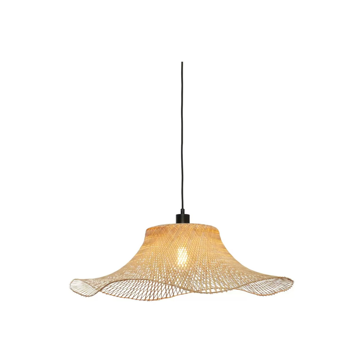 Good &amp; Mojo Ibiza hengilampi á lager, 65 cm, náttúrulegur hengiljós, spotlampi, E27