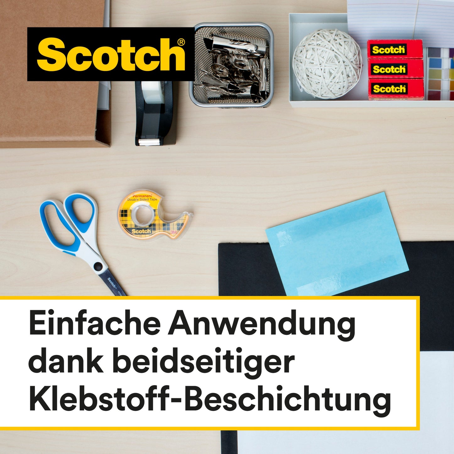 Scotch® doppelseitiges Klebeband, Nachfüllpackung, 2 Rollen, 12 mm x 6,3 m | Packung (1 Stück)