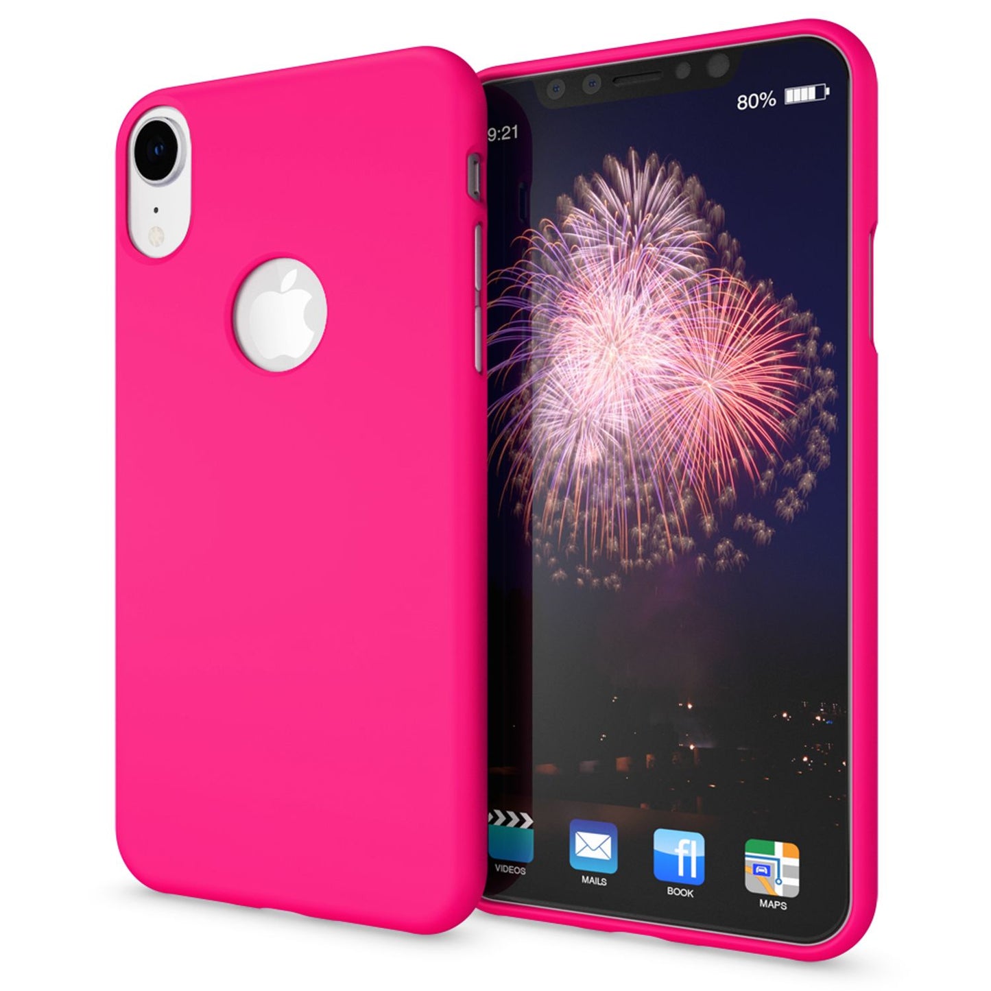 NALIA Handyhülle für Apple iPhone XR, Ultra-Slim Hülle Silikon Neon Case Cover