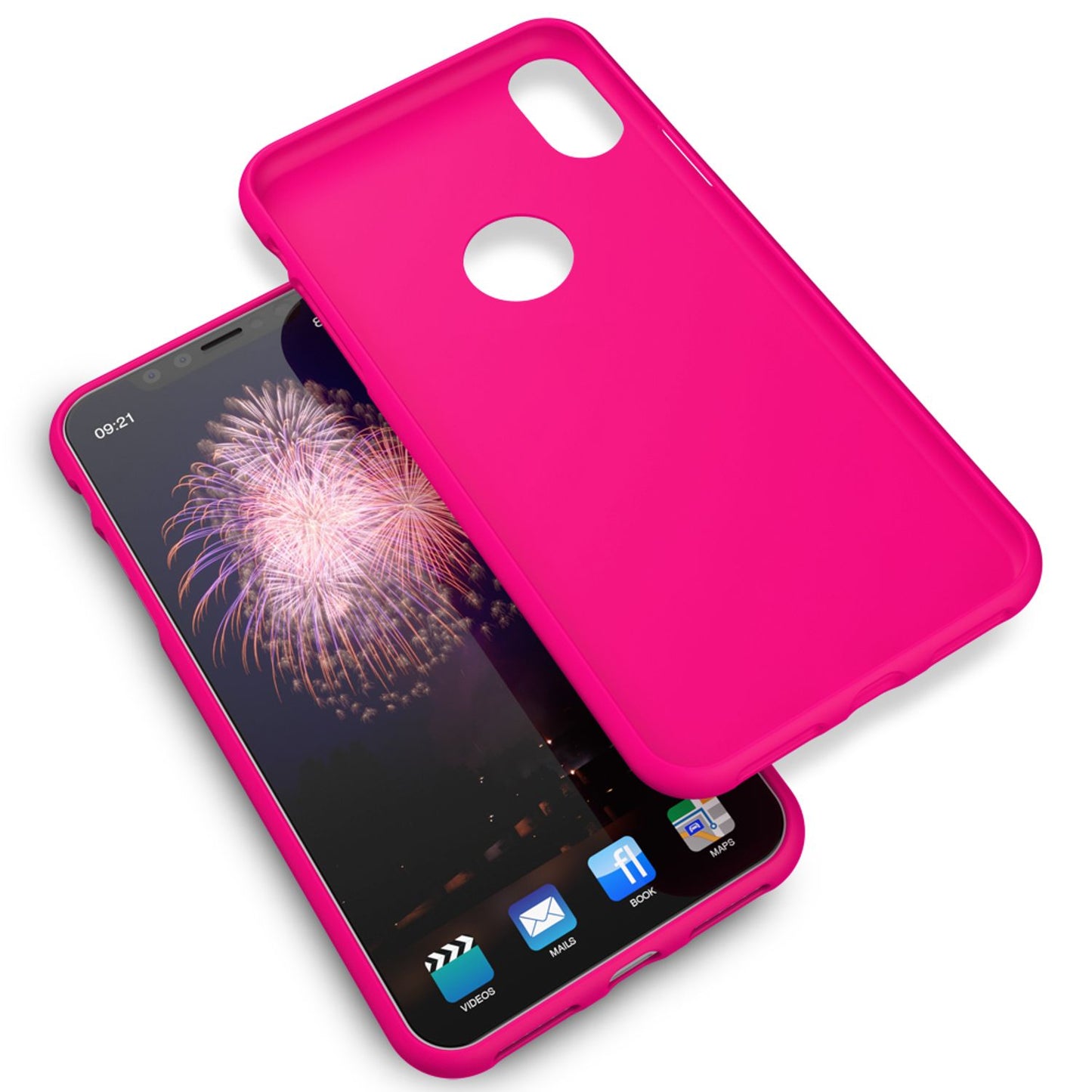 NALIA Handyhülle für Apple iPhone XR, Ultra-Slim Hülle Silikon Neon Case Cover
