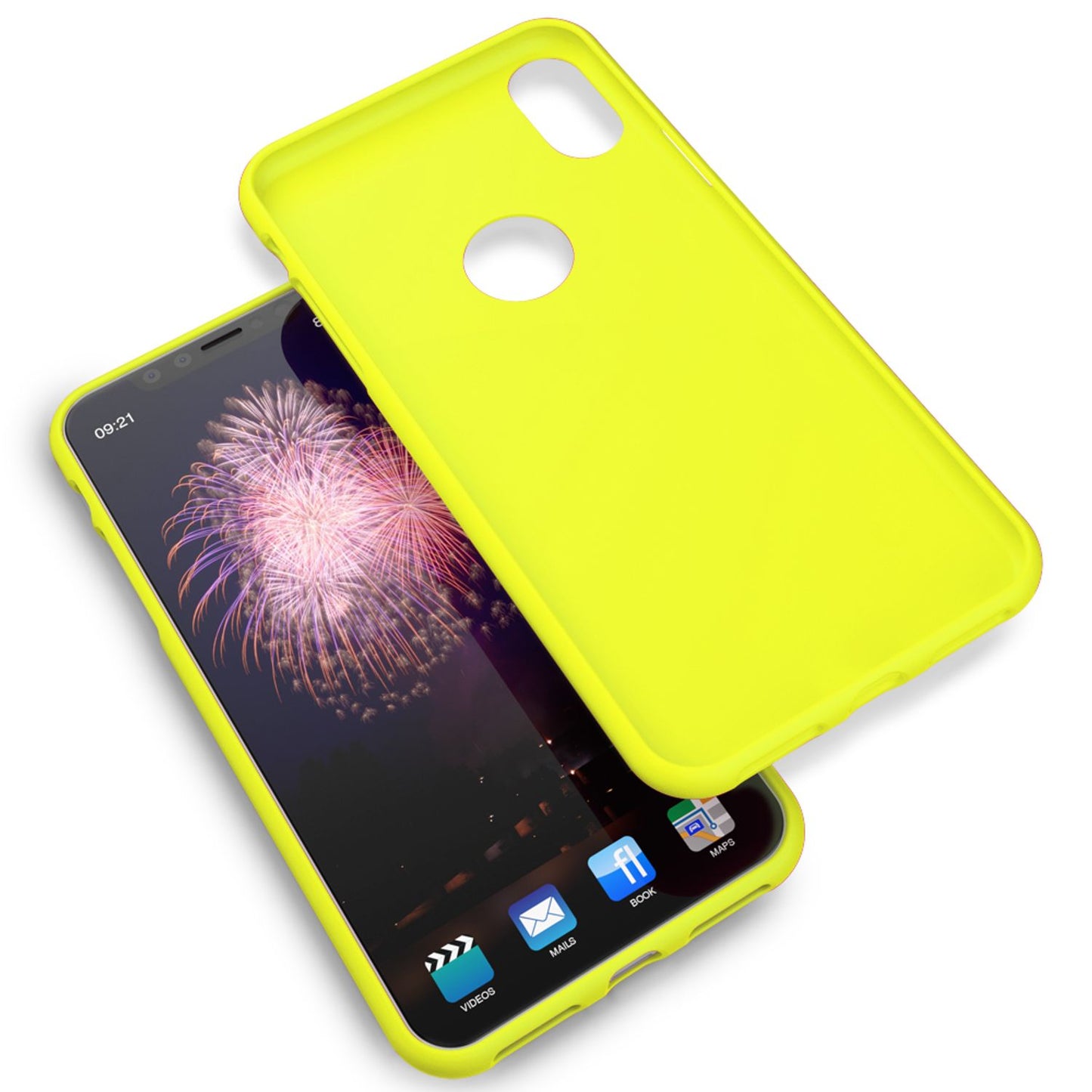 NALIA Handyhülle für Apple iPhone XR, Ultra-Slim Hülle Silikon Neon Case Cover