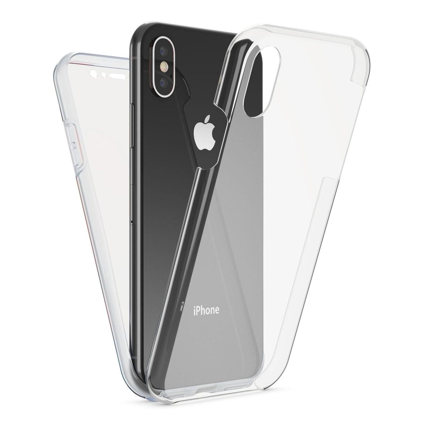 NALIA 360 Grad Handy Hülle für Apple iPhone XS Max, Full Cover Case Bumper Etui