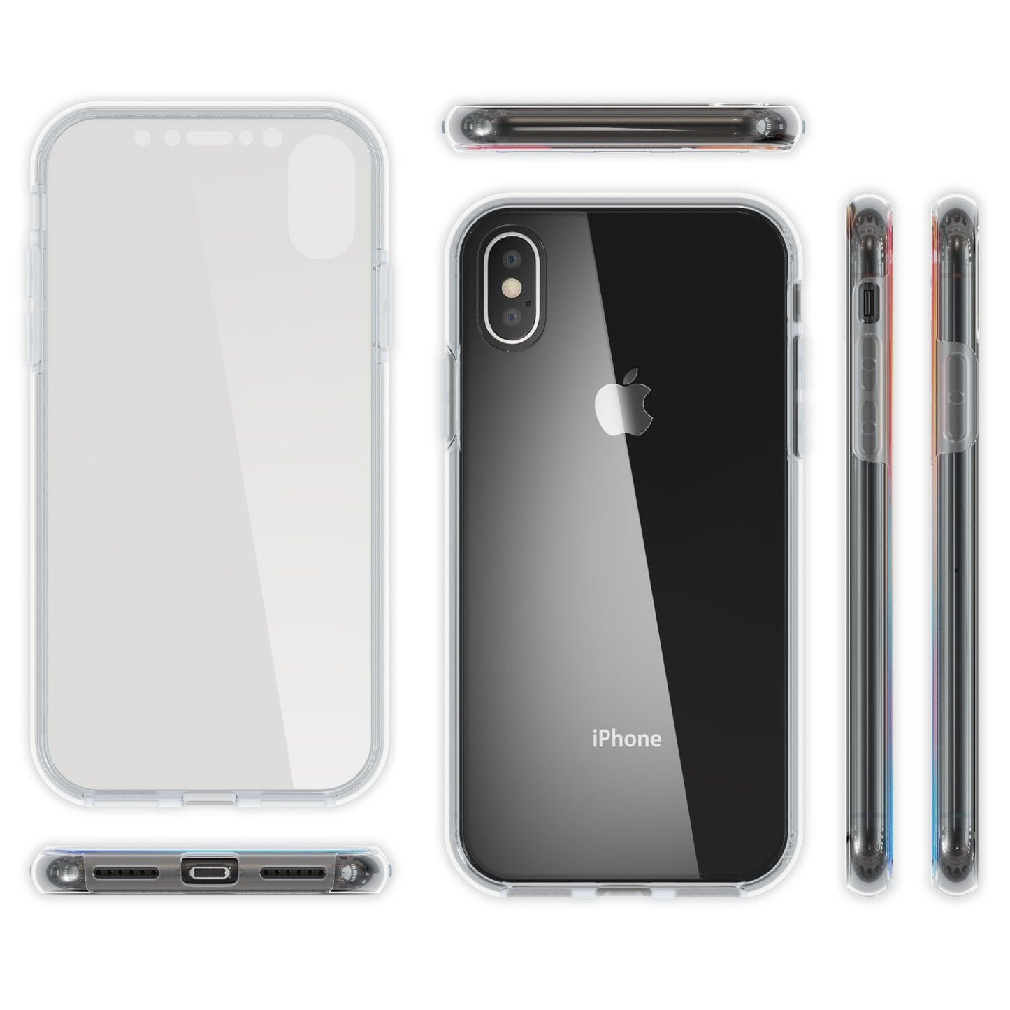 NALIA 360 Grad Handy Hülle für Apple iPhone XS Max, Full Cover Case Bumper Etui
