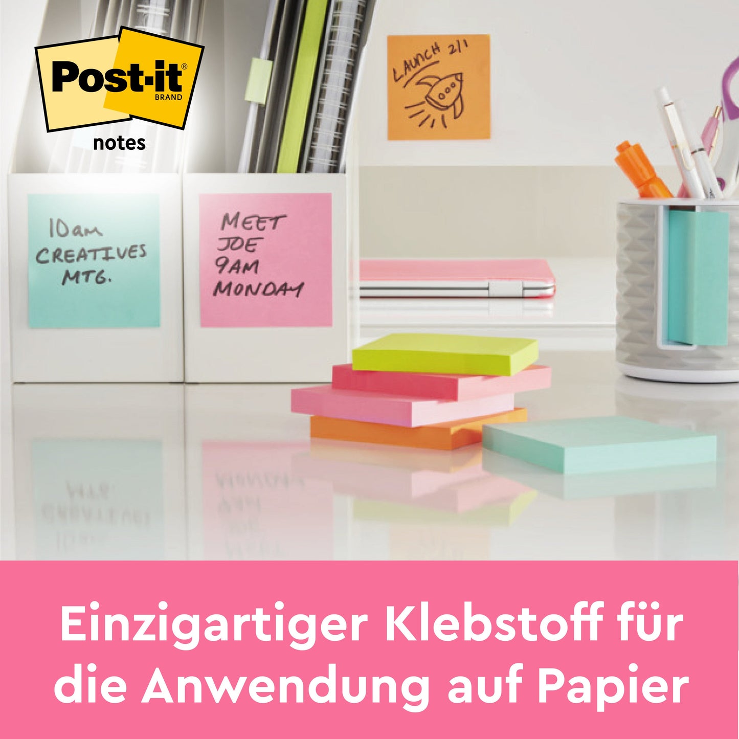 Post-it® Notes, 76 mm x 76 mm, 100 Blatt/Block, 100% PEFC